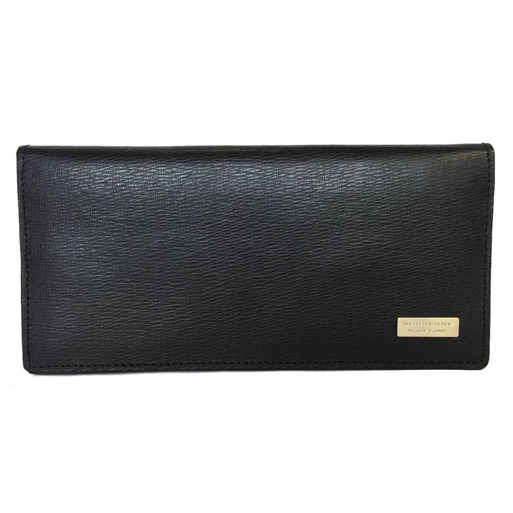 Burberry Black Label Long Wallet Leather Bi fold
